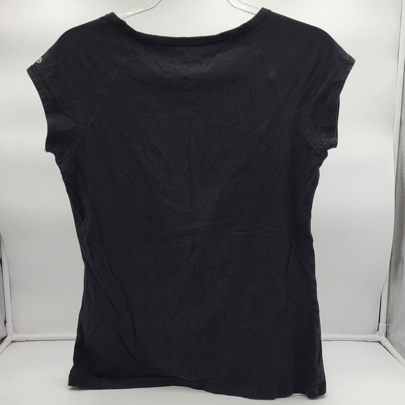 Ideology Women's Black Graphic Athletic Top Medium - Picture 3 of 4
